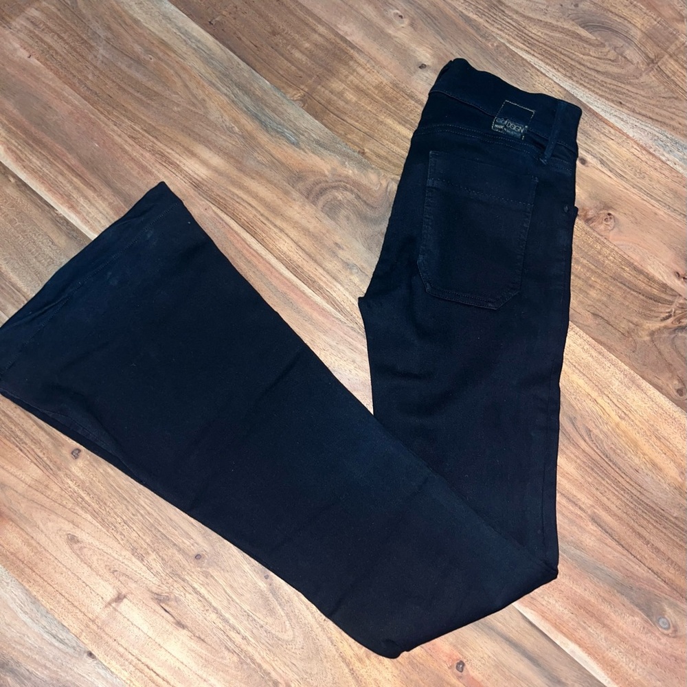Goldsign Women's Black Flare Jeans
